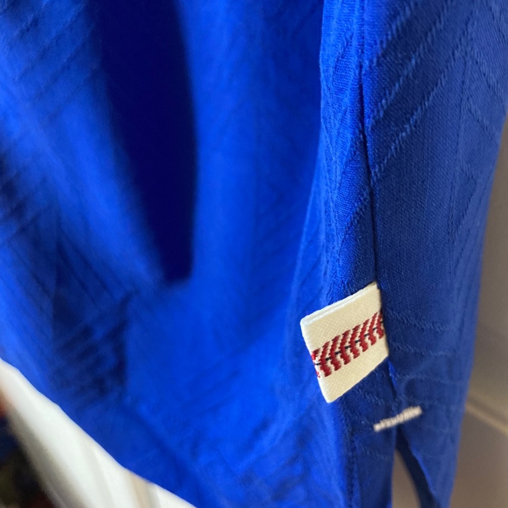 Sample tommy Bahamas los angles dodgers embroidered stitch Hawaiian button shirt - Picture 3 of 12
